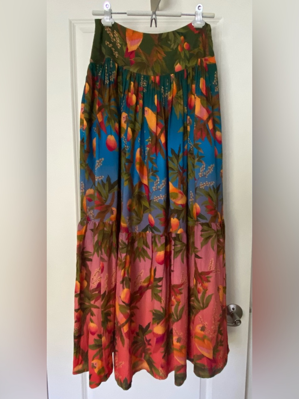 FARM RIO for Anthropologie, NWT, Maxi Skirt, Tropical Print, Size Small
